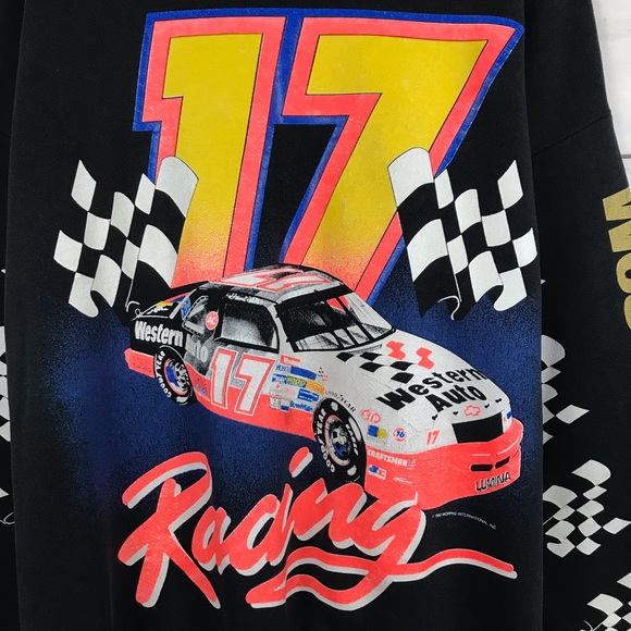 Vintage 1992 Nascar 17 All Over Print Racing Sweatshirt - Picture 3 of 8